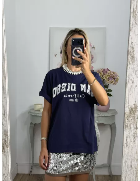 Camiseta San Diego manga corta azul