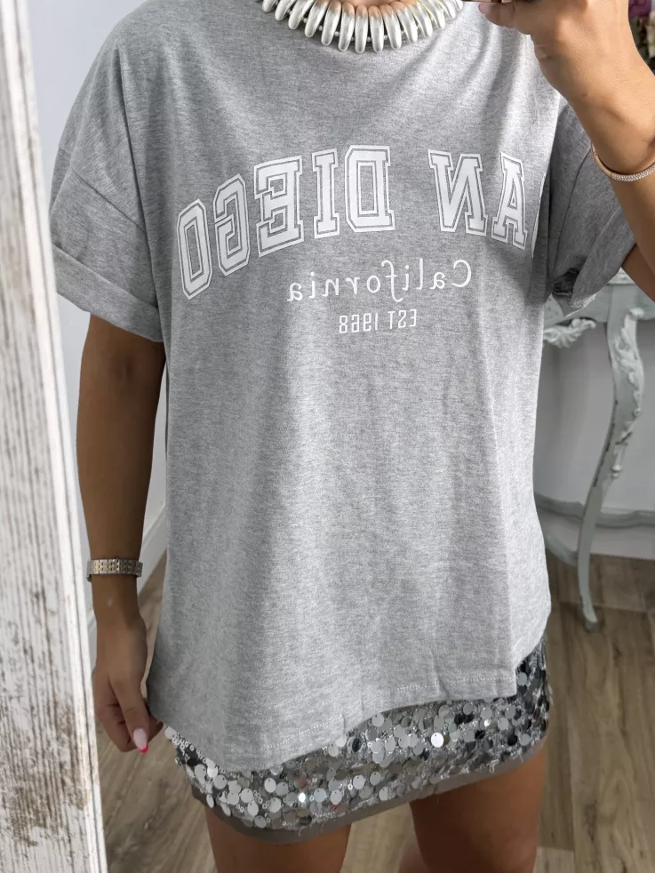 Camiseta San Diego manga corta gris