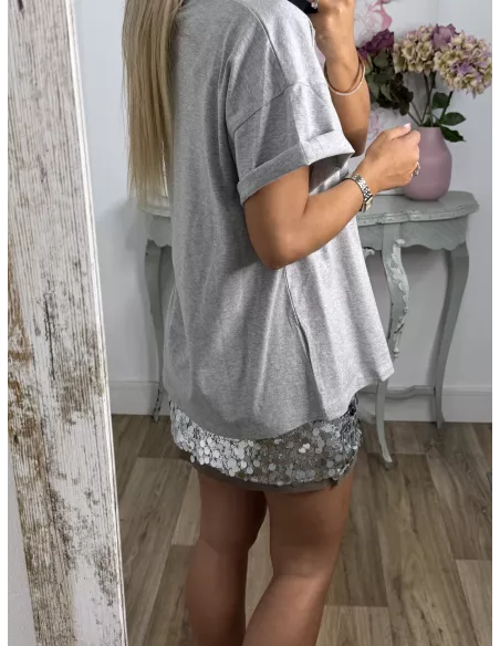 Camiseta San Diego manga corta gris