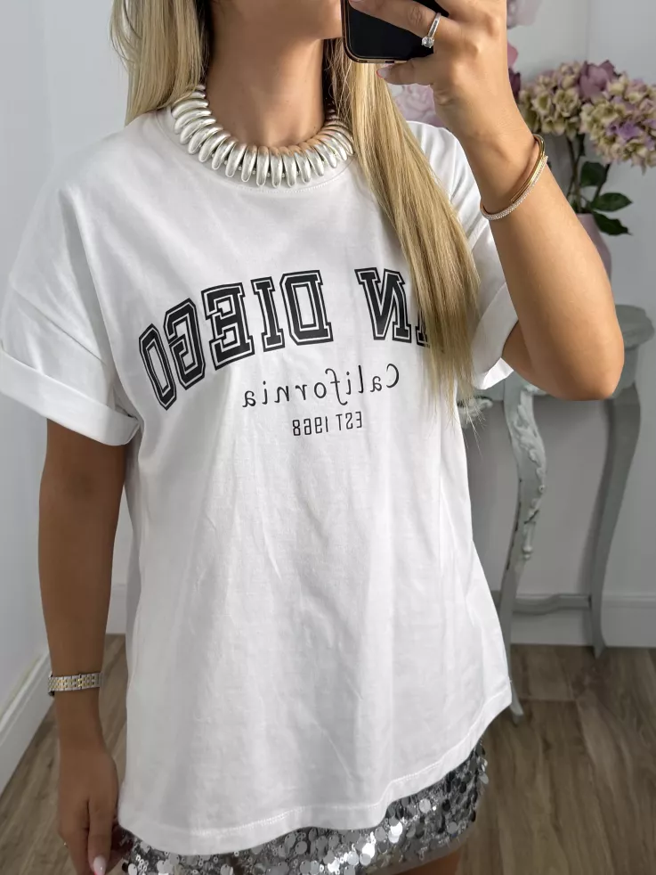 Camiseta San Diego manga corta blanca
