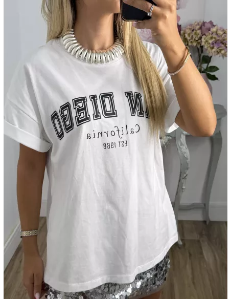Camiseta San Diego manga corta blanca