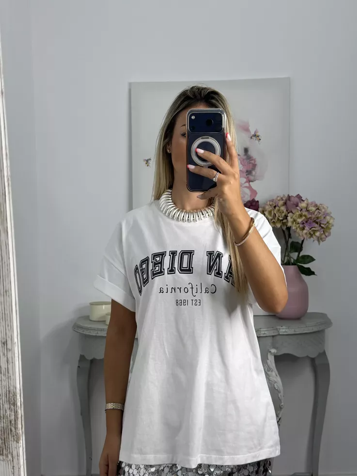 Camiseta San Diego manga corta blanca