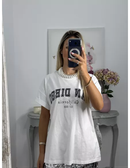Camiseta San Diego manga corta blanca
