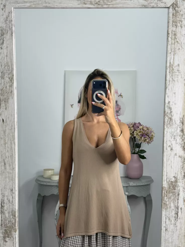Jersey hilo fino camel