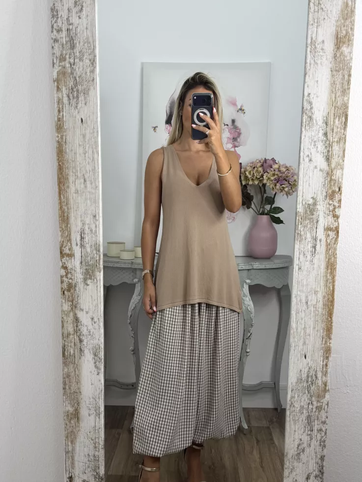 Jersey hilo fino camel