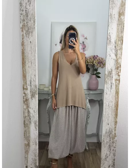 Jersey hilo fino camel