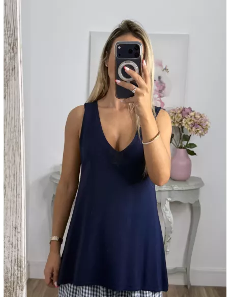 Jersey hilo fino azul marino