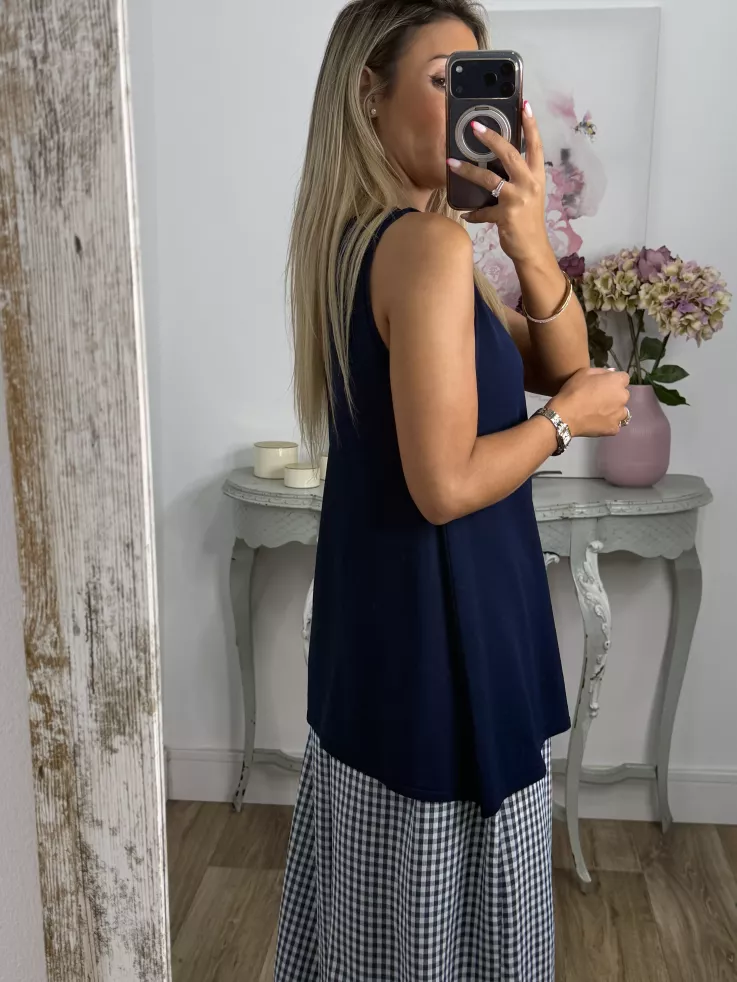 Jersey hilo fino azul marino