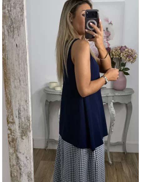 Jersey hilo fino azul marino