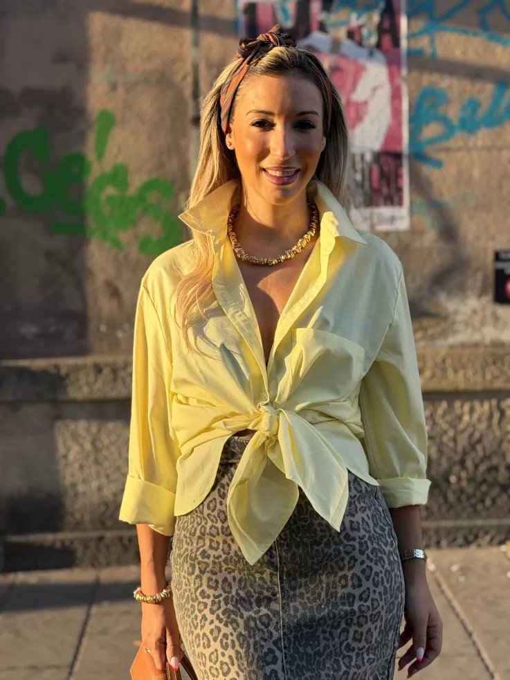 Falda vaquera print leo