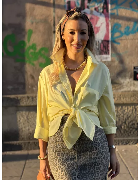 Falda vaquera print leo