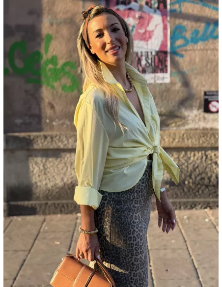 Falda vaquera print leo