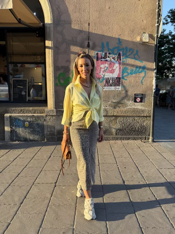 Falda vaquera print leo