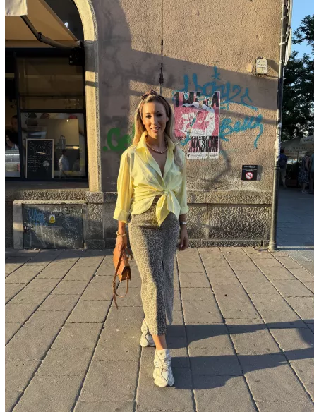 Falda vaquera print leo