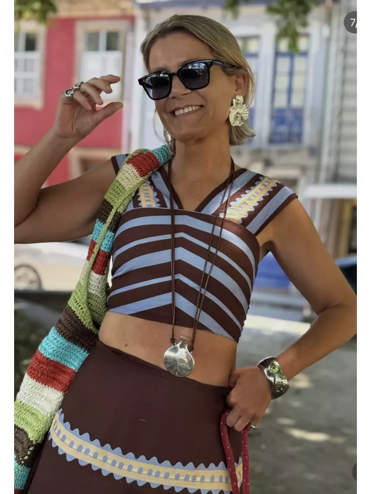 Conjunto Lisbon chocó y azul