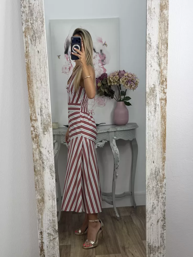 Vestido Aura rayas teja