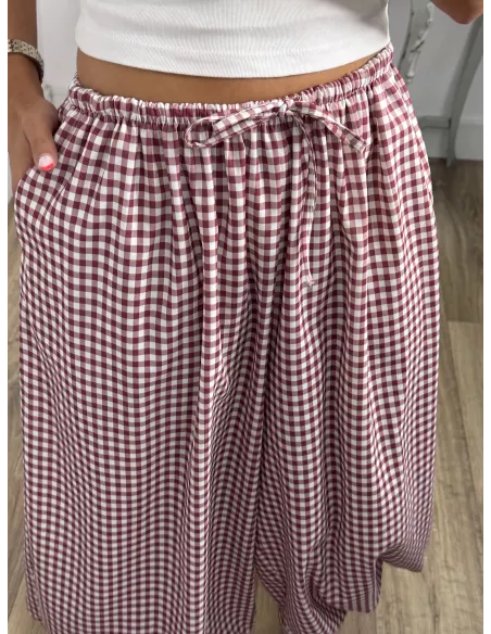 Pantalón Jamaica burdeos