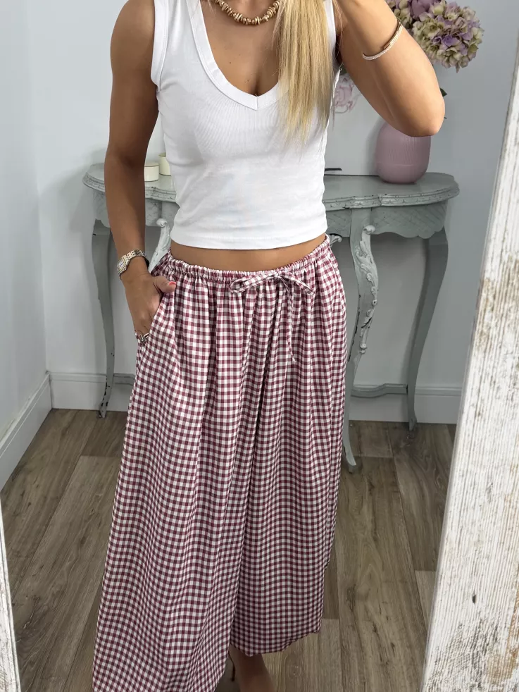 Pantalón Jamaica burdeos