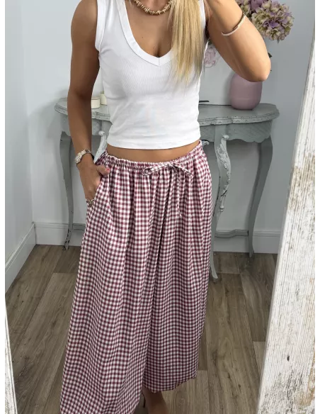 Pantalón Jamaica burdeos