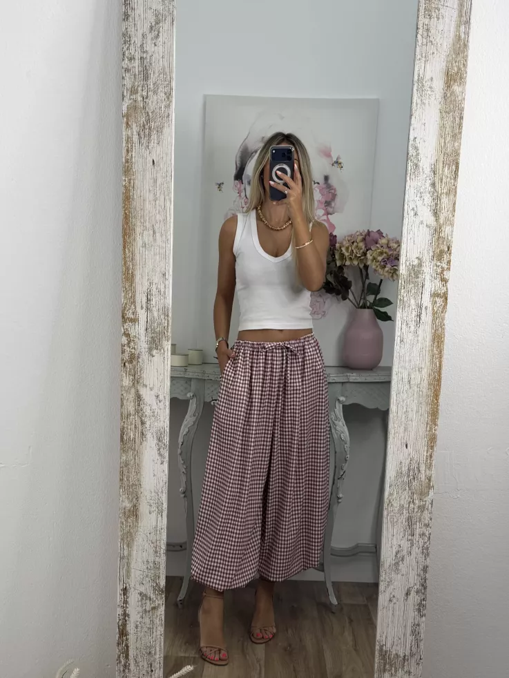 Pantalón Jamaica burdeos