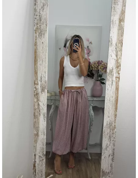 Pantalón Jamaica burdeos