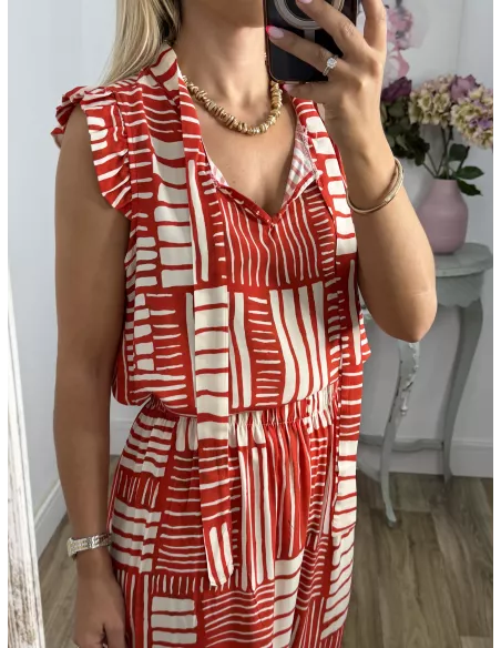 Conjunto Indara rojo