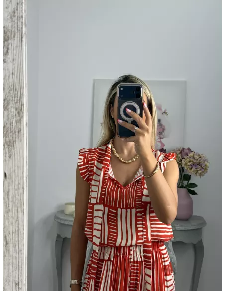 Conjunto Indara rojo