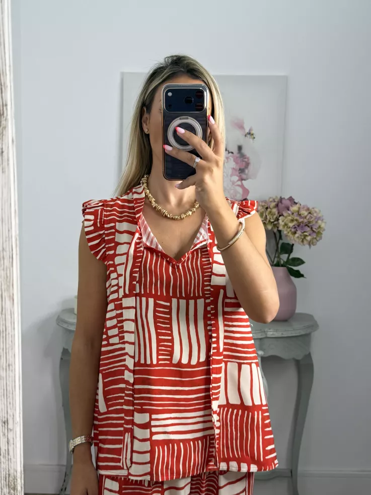 Conjunto Indara rojo