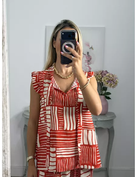 Conjunto Indara rojo