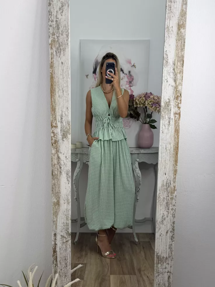 Conjunto Manuela vichy verde