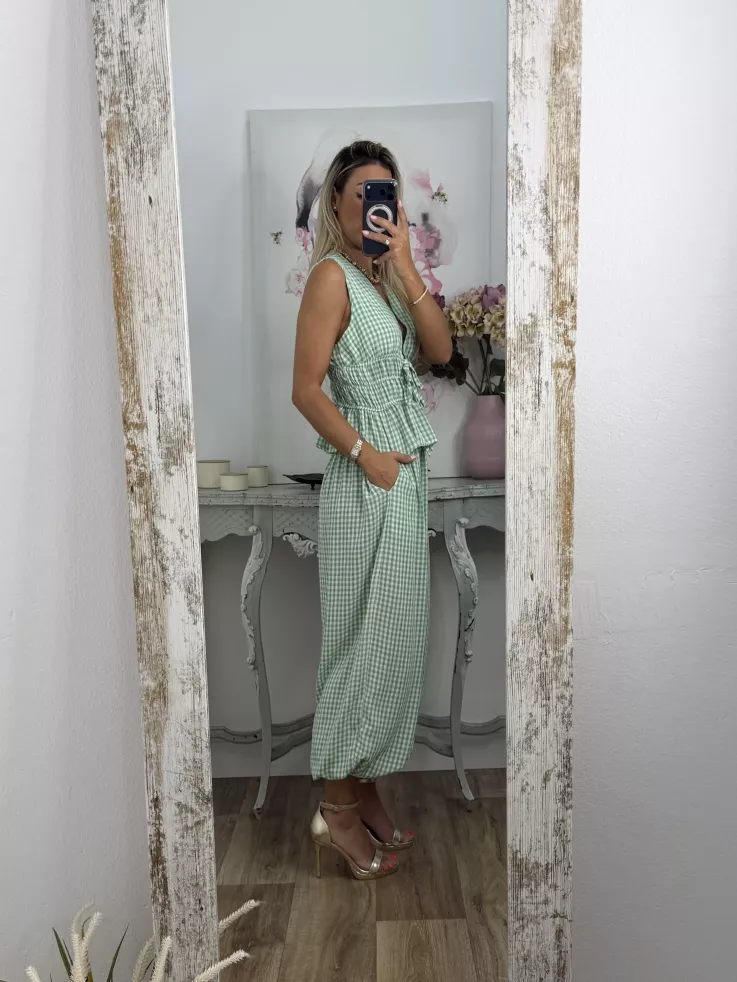 Conjunto Manuela vichy verde