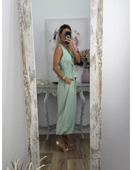 Conjunto Manuela vichy verde