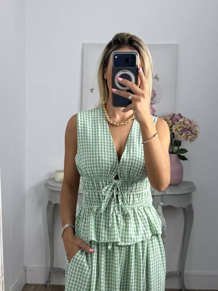 Conjunto Manuela vichy verde