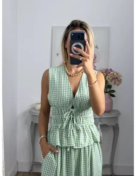 Conjunto Manuela vichy verde