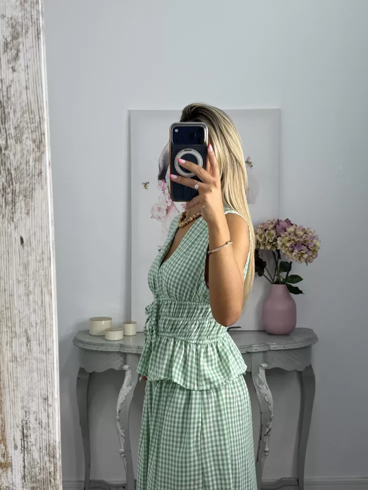 Conjunto Manuela vichy verde