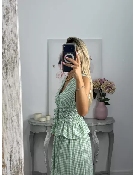 Conjunto Manuela vichy verde