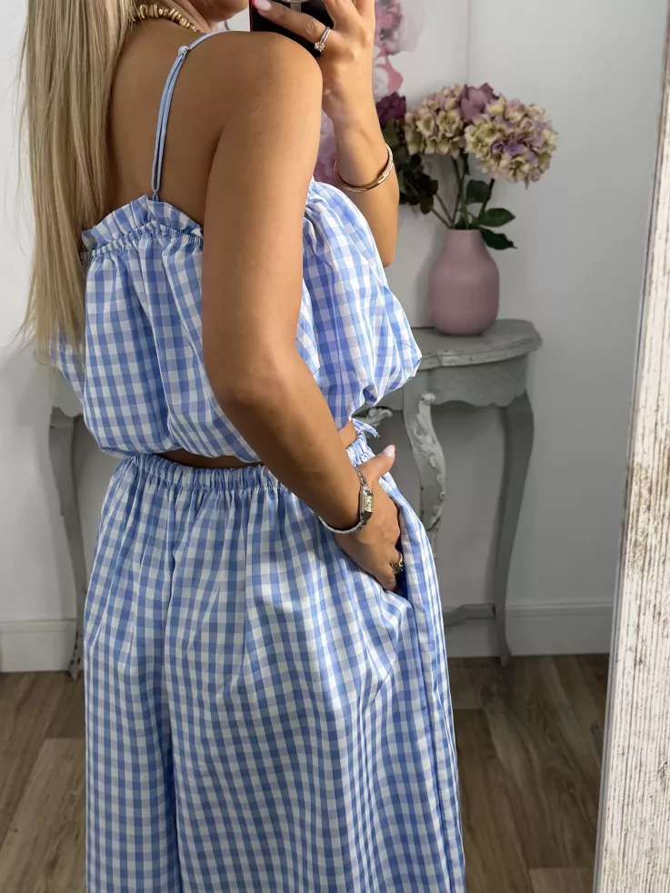 Conjunto  Caparica vichy azul