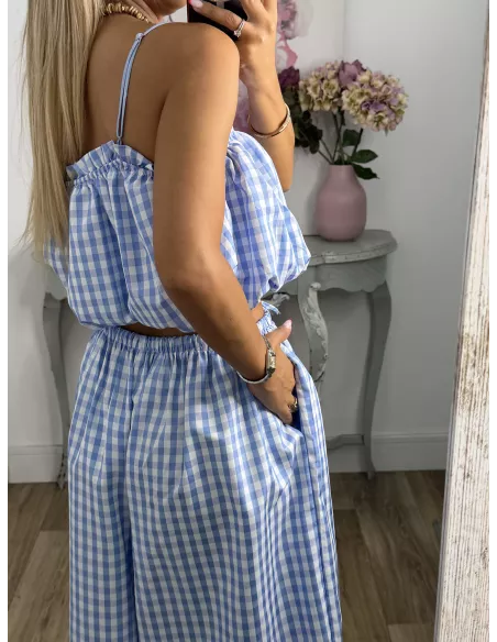 Conjunto  Caparica vichy azul