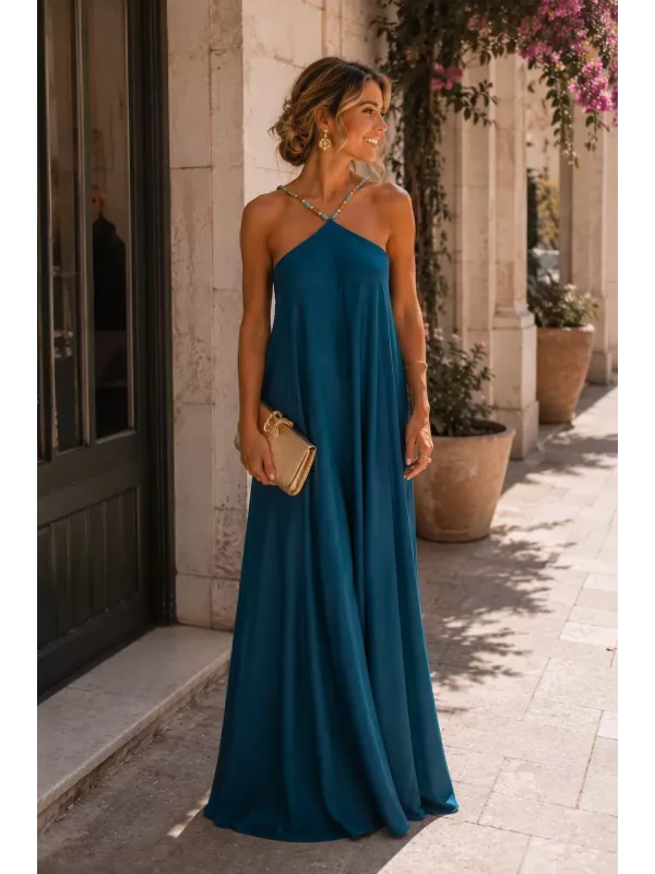 Vestido Lagos azulón