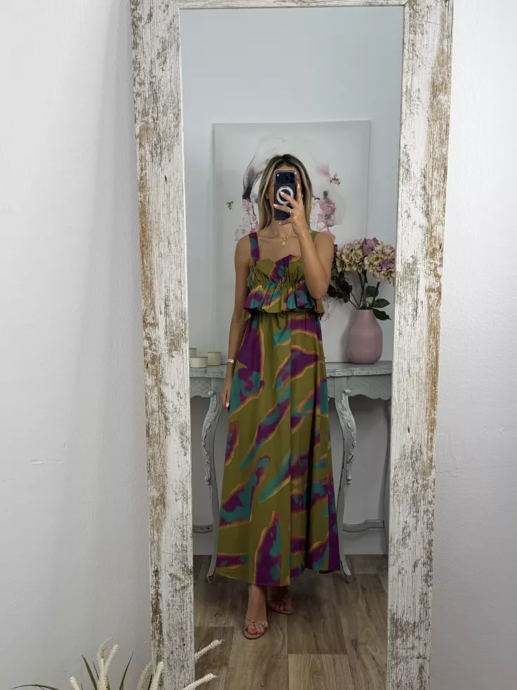 Vestido Niza difuminado verde