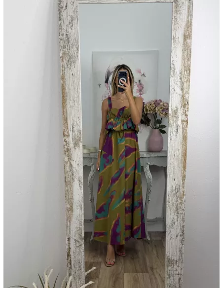 Vestido Niza difuminado verde