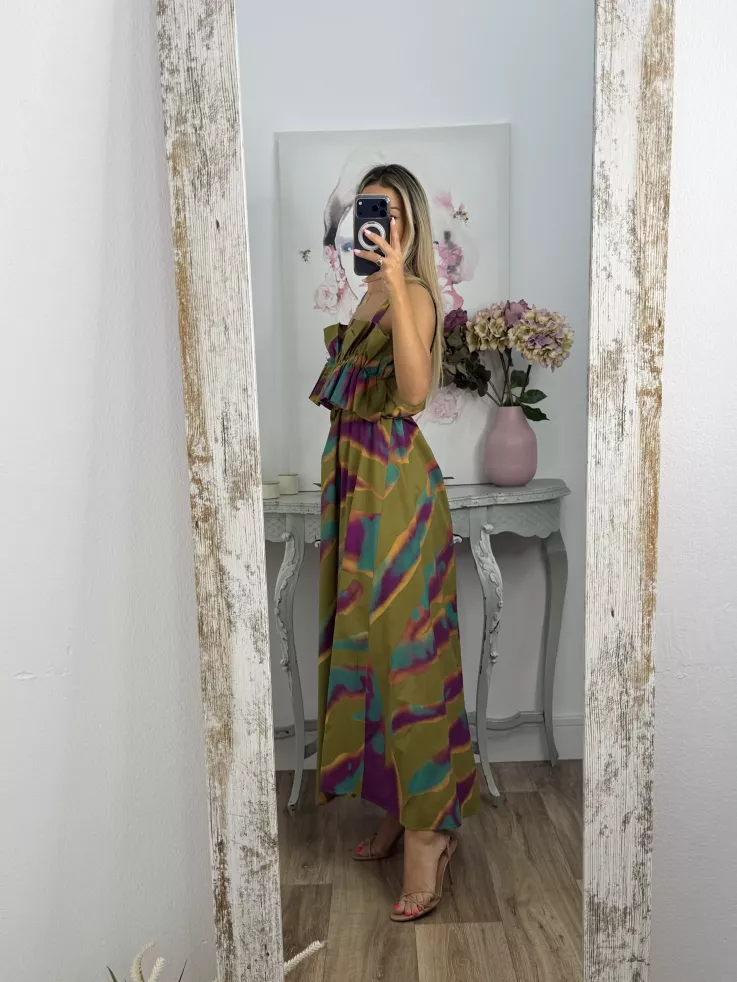 Vestido Niza difuminado verde