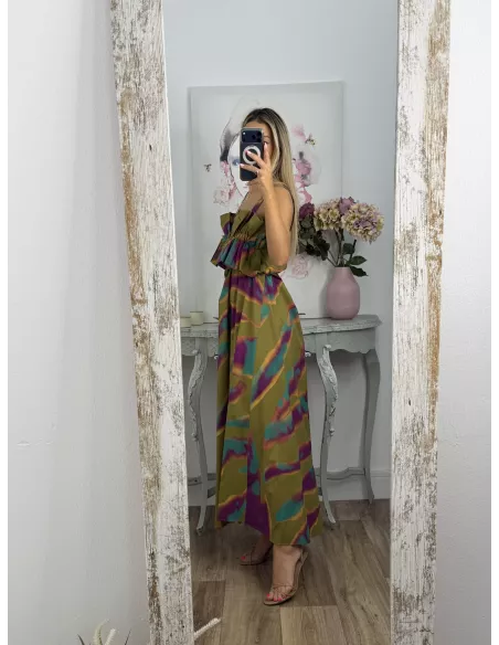 Vestido Niza difuminado verde