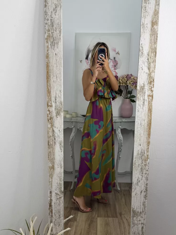 Vestido Niza difuminado verde