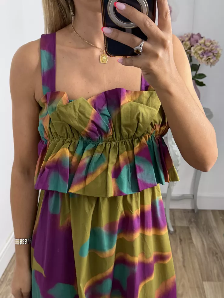 Vestido Niza difuminado verde
