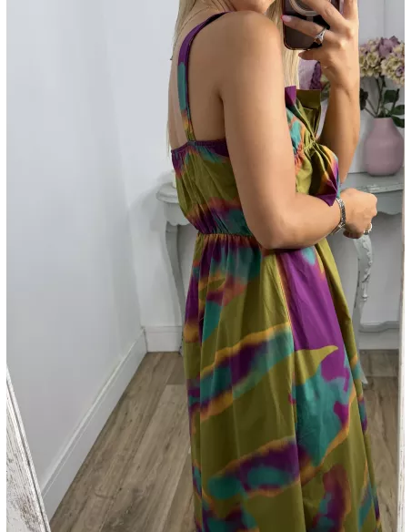 Vestido Niza difuminado verde