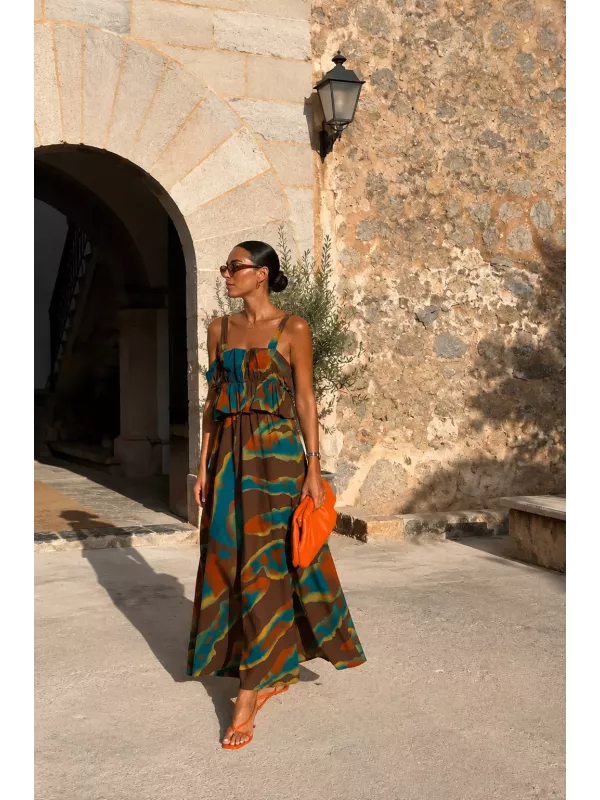 Vestido Niza difuminado choco