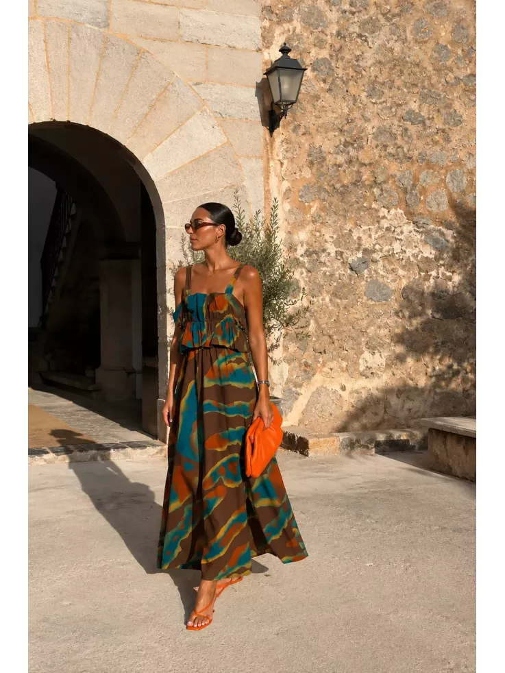 Vestido Niza difuminado choco