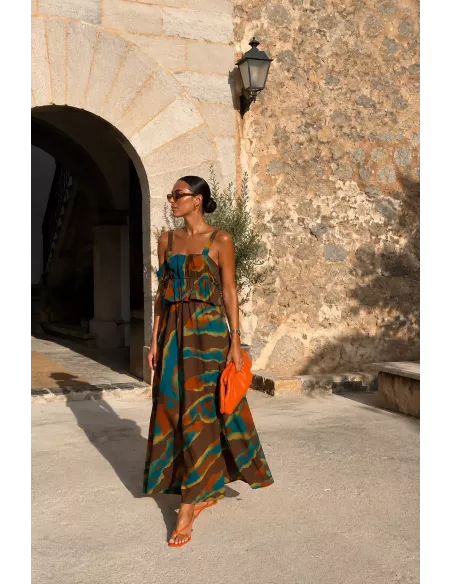 Vestido Niza difuminado choco