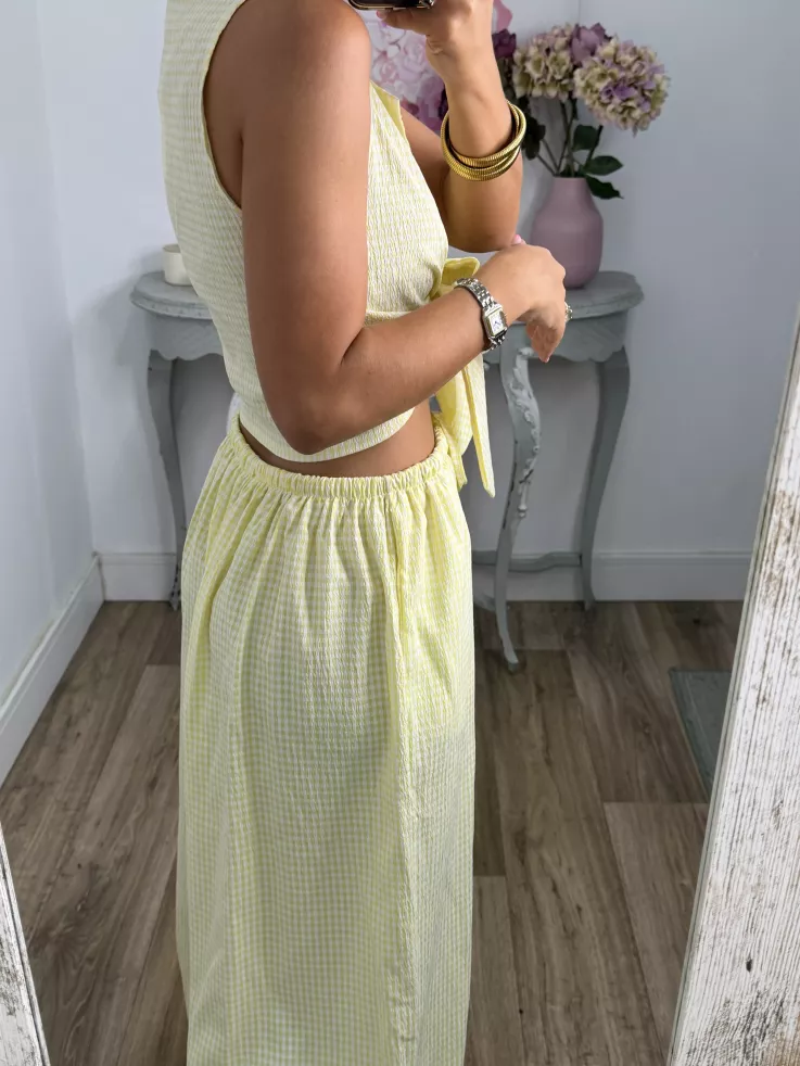 Conjunto Algarve vichy amarillo